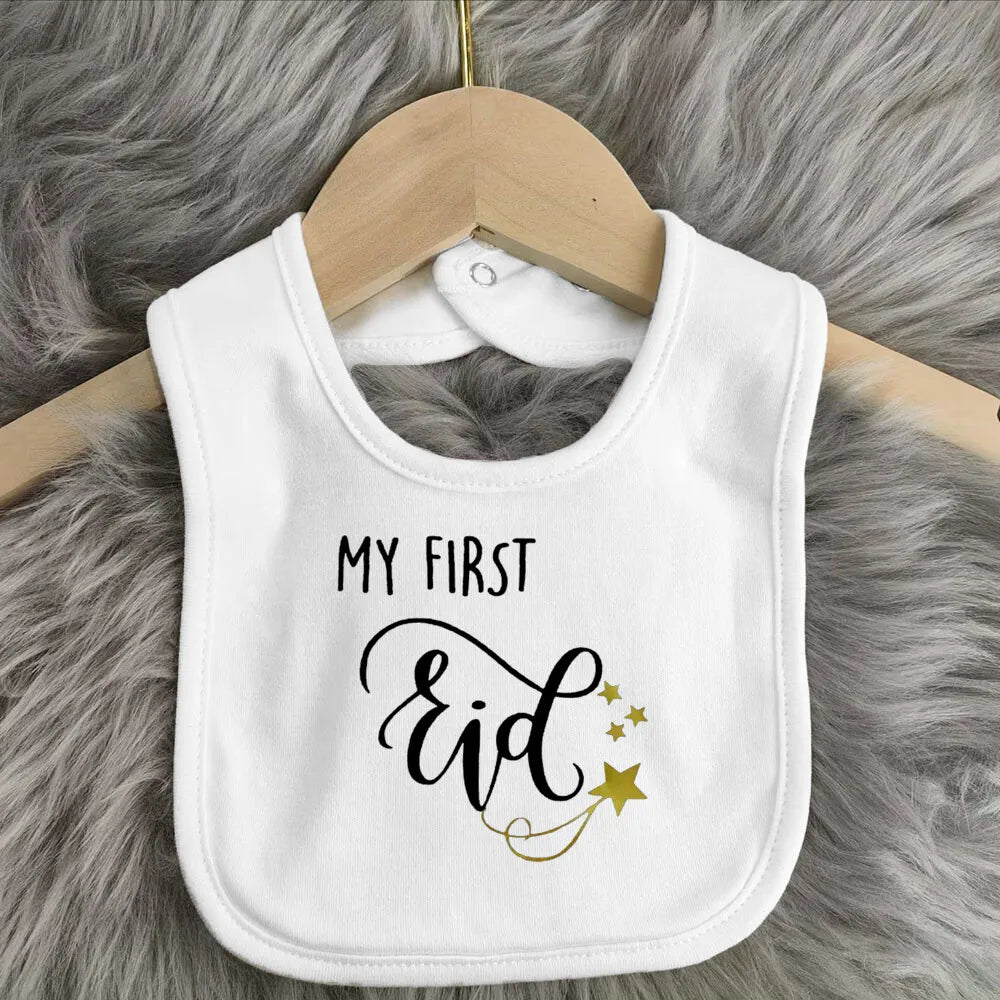My First Eid & Ramadan Baby Bib – Adorable Keepsake for Boys & Girls - Arabic Vibes by Rolla