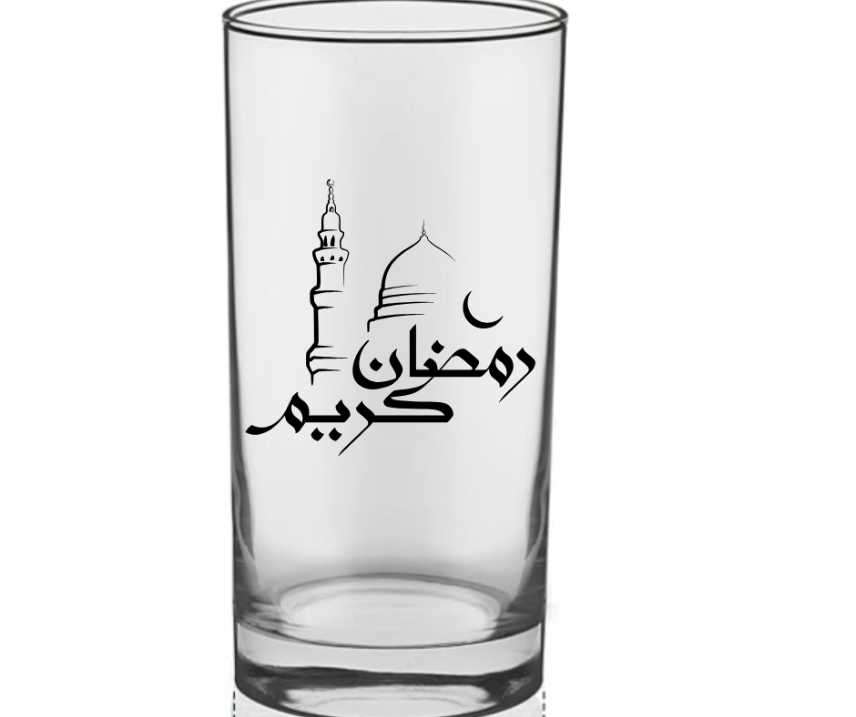 Ramadan Glass Tumbler Set (8-Cup Set)