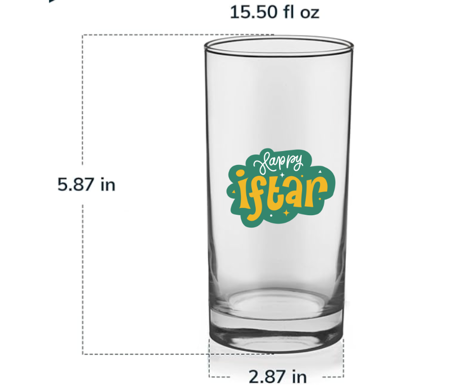 Ramadan Glass Tumbler Set (8-Cup Set)