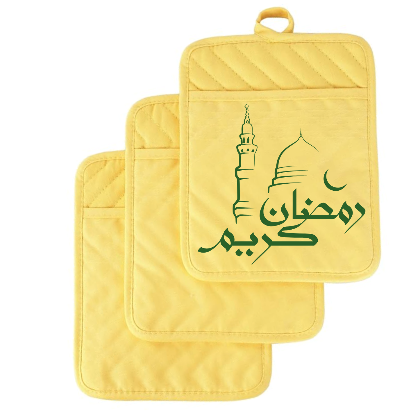 Ramadan Kareem Arabic Calligraphy – Pot Holder (Pack of 2)