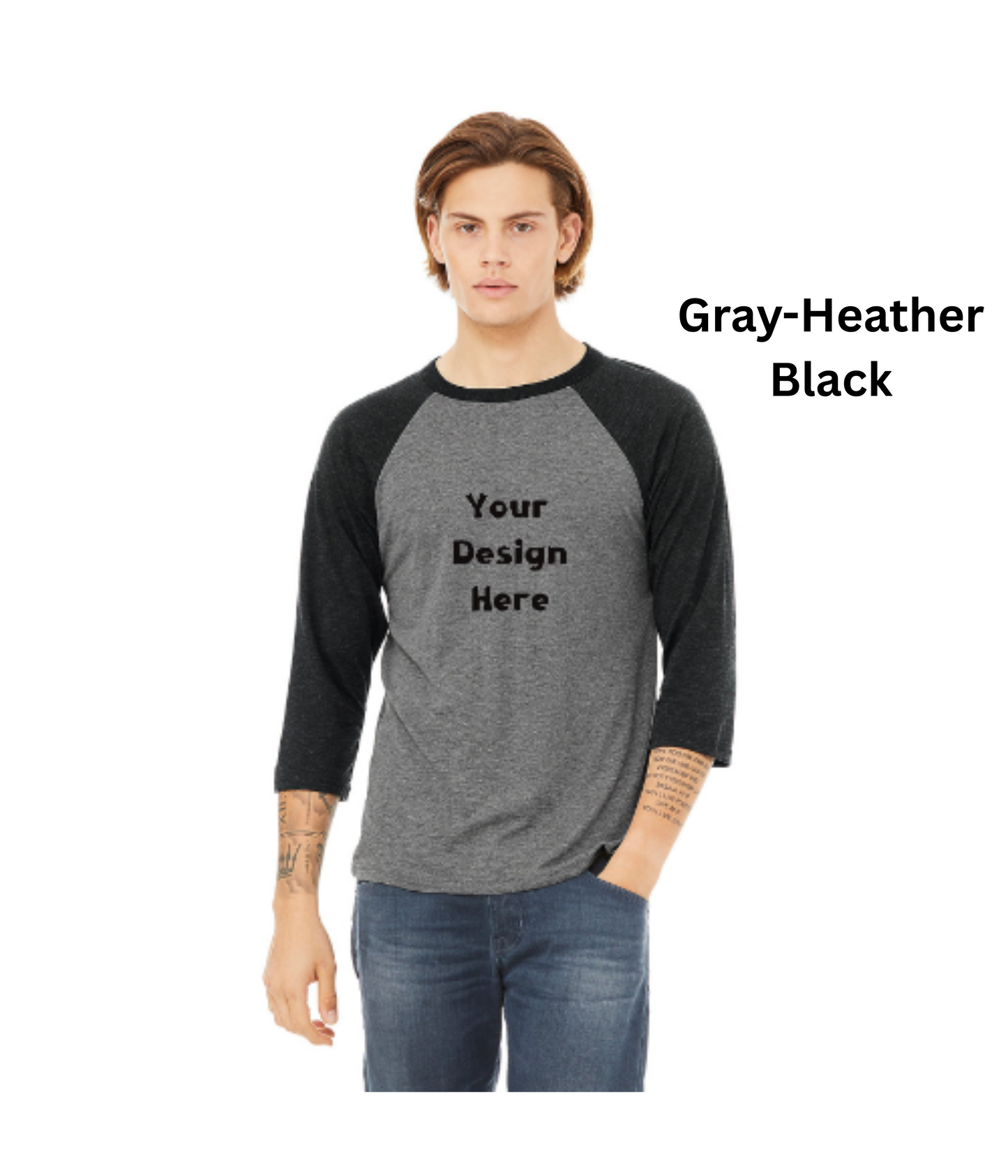 Unisex Custom Baseball Tee – Your Design, Your Style