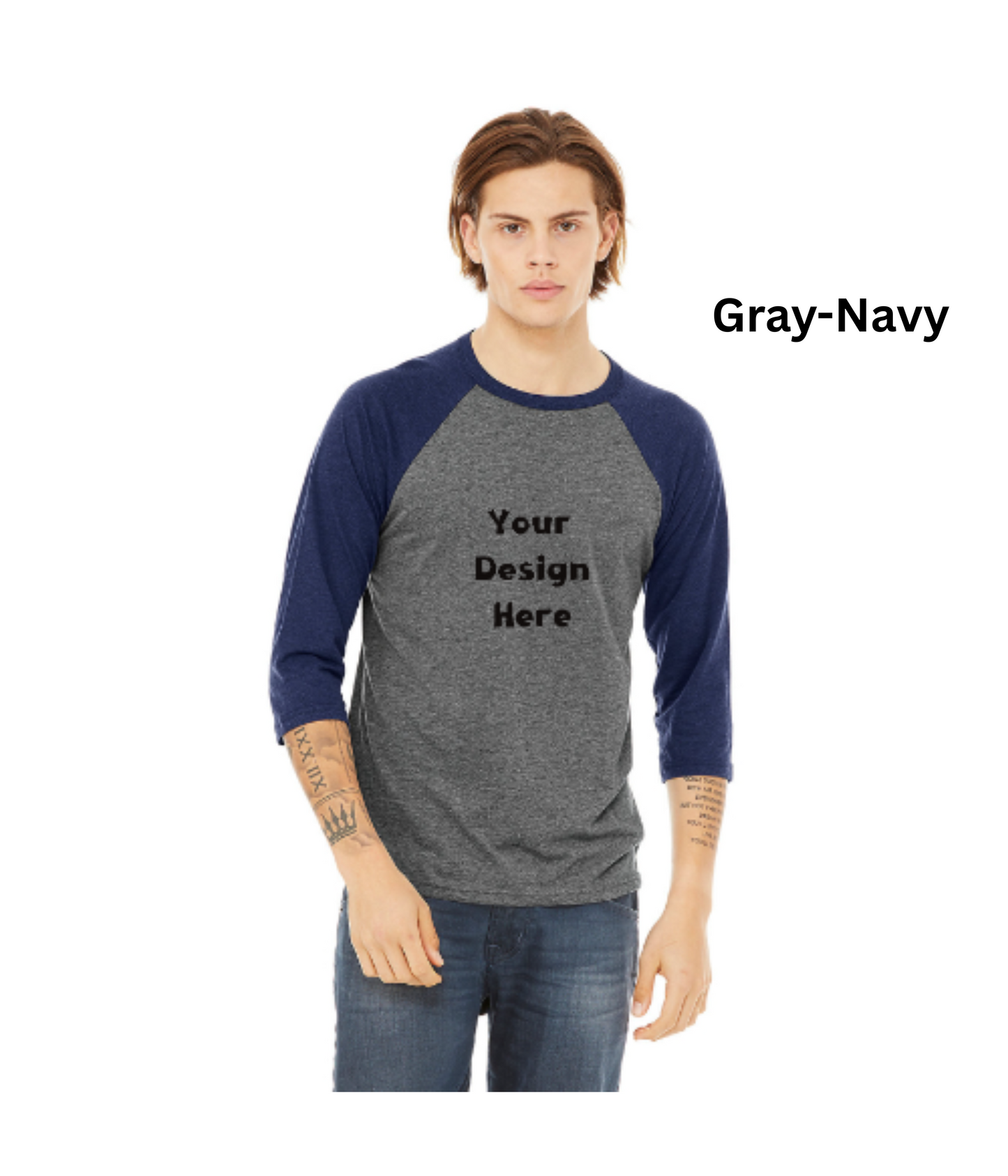 Unisex Custom Baseball Tee – Your Design, Your Style