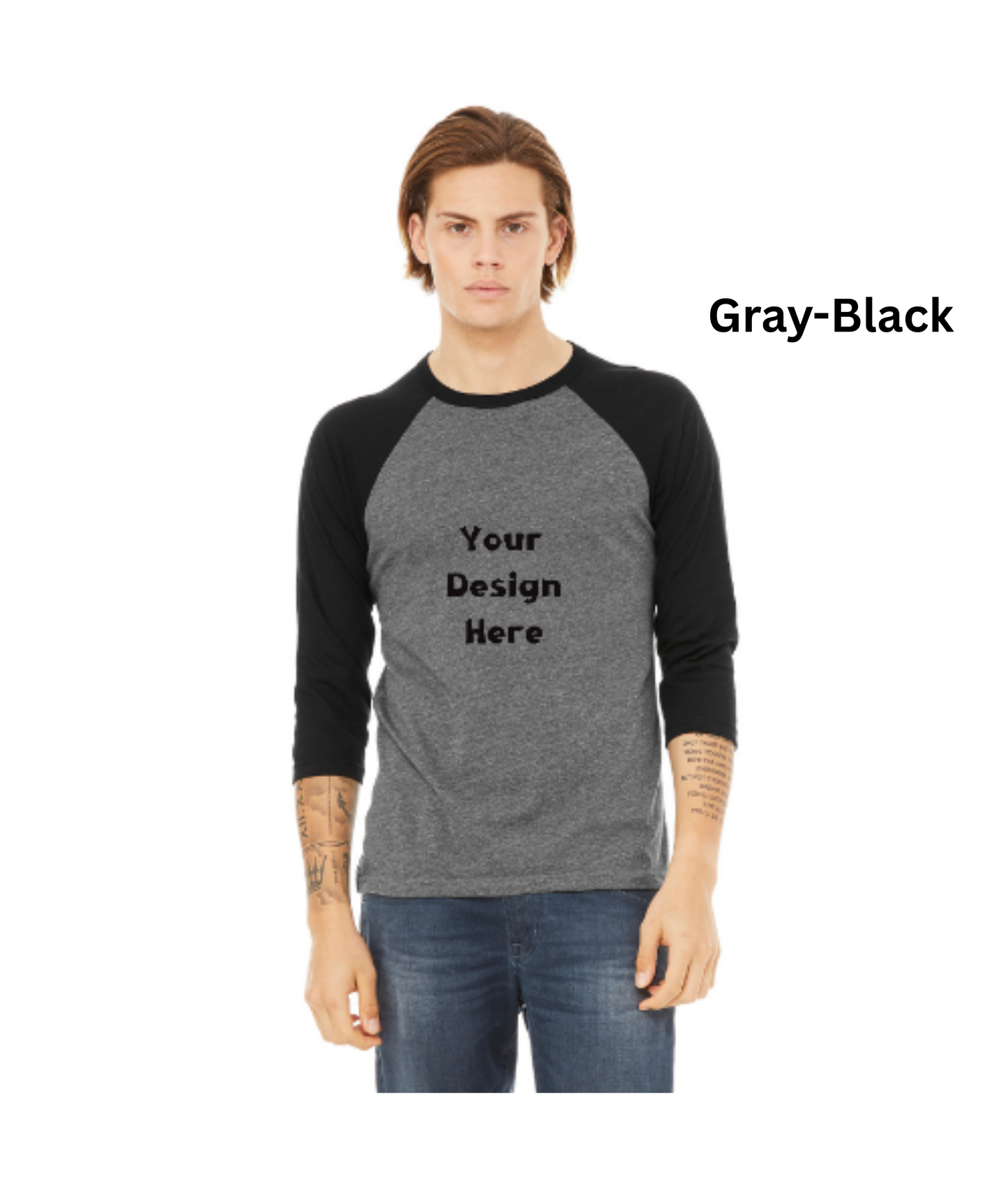 Unisex Custom Baseball Tee – Your Design, Your Style