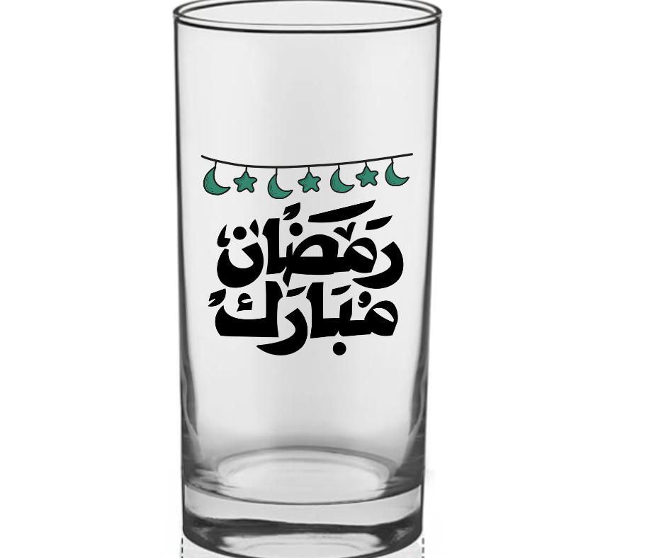 Ramadan Glass Tumbler Set (8-Cup Set)