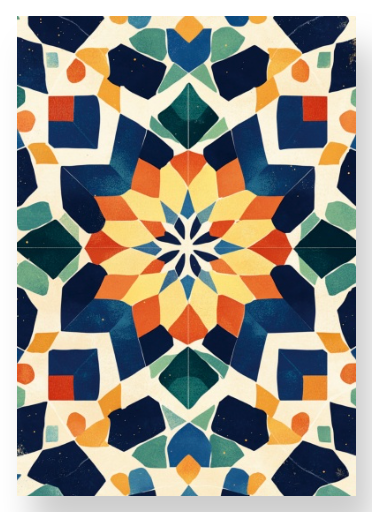 Fragments of Harmony Arabic Mosaic Lined Journal