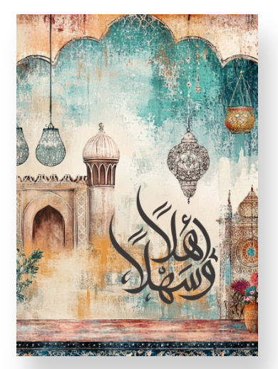 “Ahlan wa Sahlan” Medina Courtyard Dotted Journal