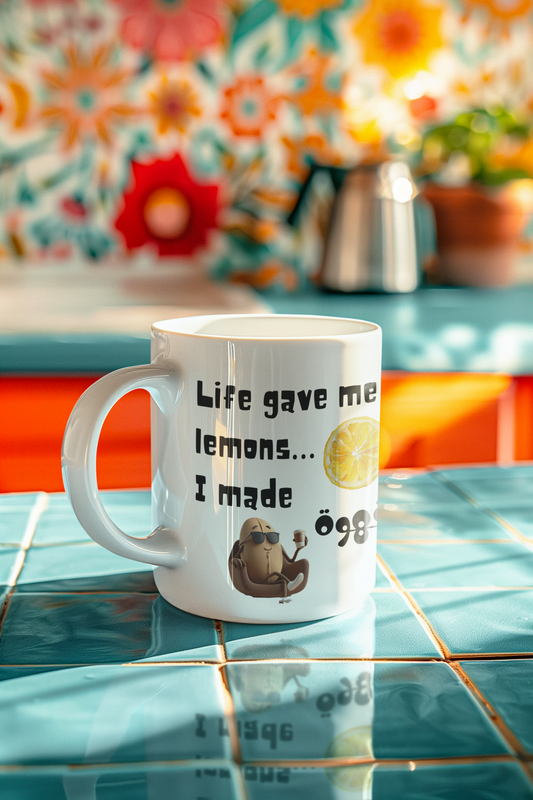 “Life Gave Me Lemons, I Made قهوة” Funny Arabic Coffee Mug