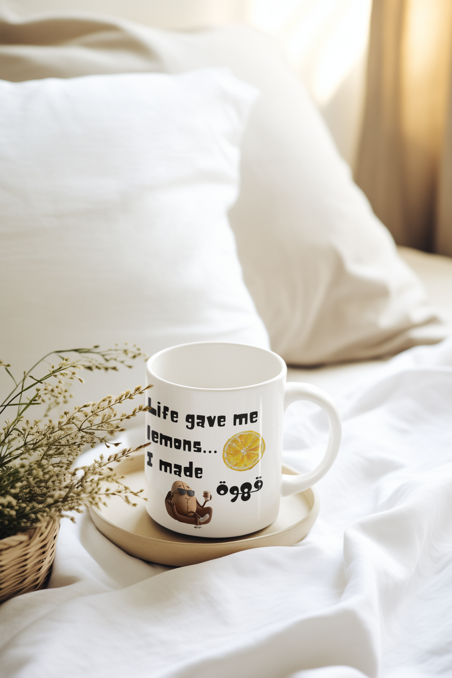 “Life Gave Me Lemons, I Made قهوة” Funny Arabic Coffee Mug