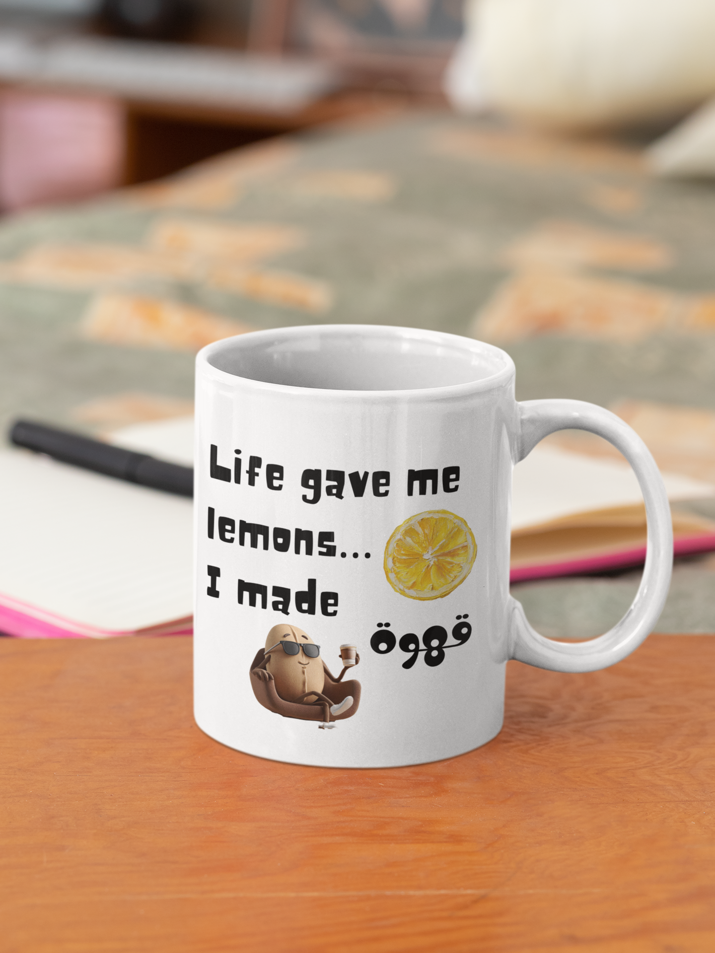 “Life Gave Me Lemons, I Made قهوة” Funny Arabic Coffee Mug