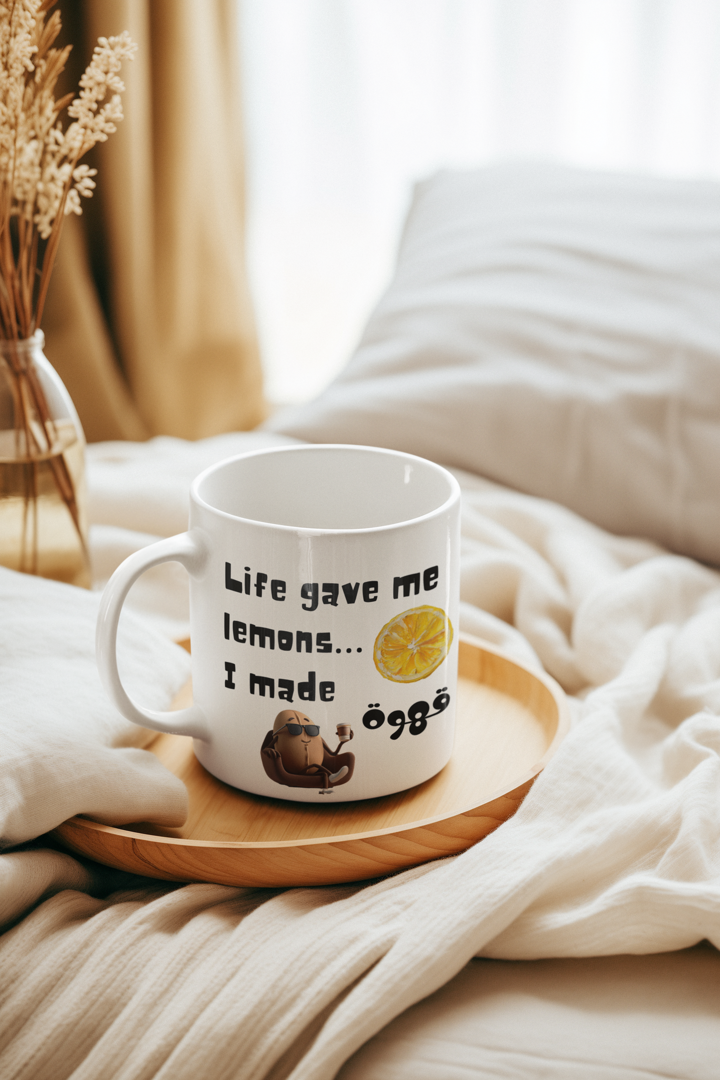 “Life Gave Me Lemons, I Made قهوة” Funny Arabic Coffee Mug
